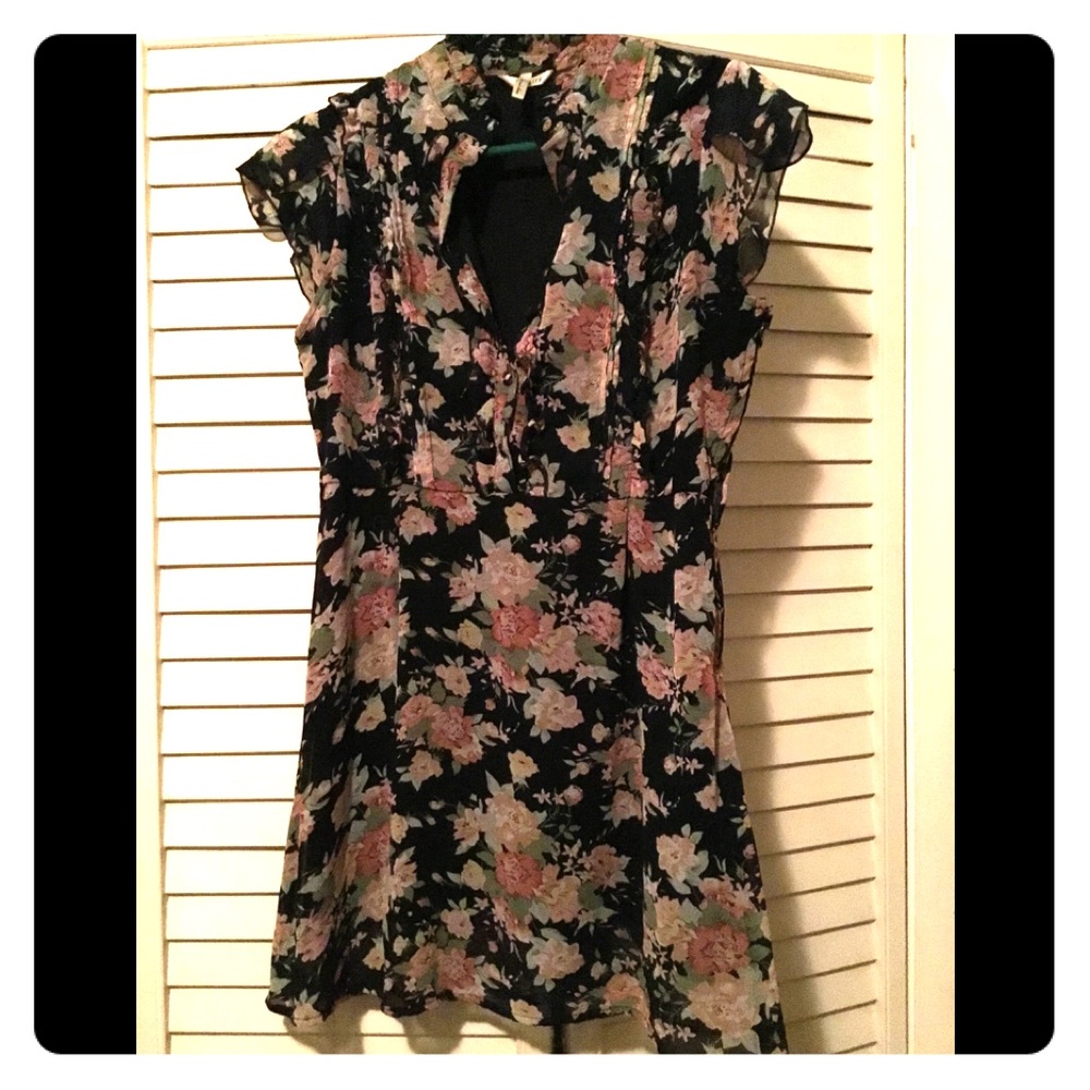 Buy now!  Floral blue dress or tunic Size M/L